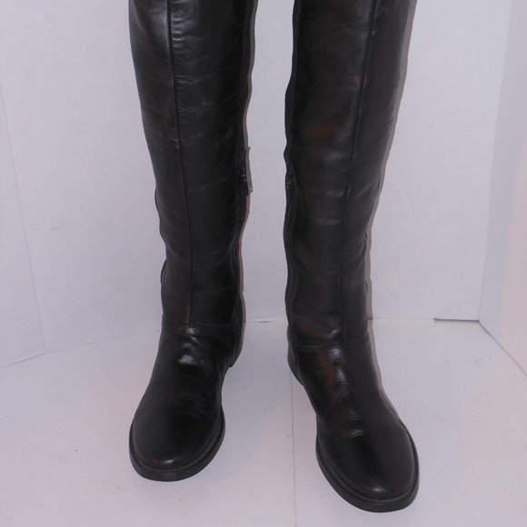 Aldo Shoes - ALDO BLACK LEATHER KNEE HIGH BOOTS SIZE 6 MEDIUM
